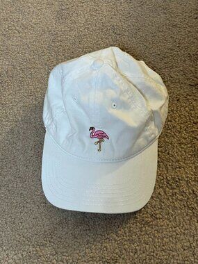 Riot Society Embroidered Pink Flamingo White Baseball Hat